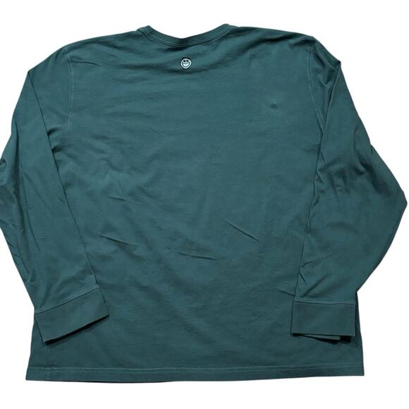 Life Is Good Peace Love Hoppiness XXL Long Sleeve Dark Green Men's Cotton Tee - Picture 4 of 7